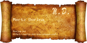 Mertz Dorina névjegykártya