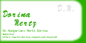 dorina mertz business card